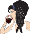 Cartoon: wine (small) by caminante tagged amy,winehouse