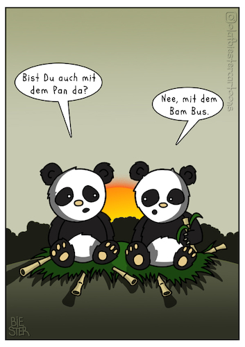 Cartoon: Bam Bus (medium) by Olaf Biester tagged panda