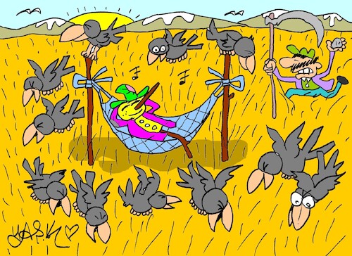 Cartoon: a small scuffle (medium) by yasar kemal turan tagged small,scufflea,scuffle
