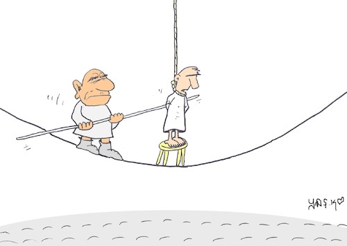 Cartoon: along the line (medium) by yasar kemal turan tagged along,the,line