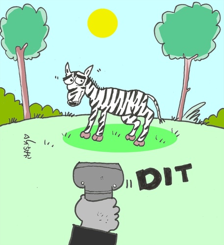 Cartoon: animal rights (medium) by yasar kemal turan tagged animal,animals,zebra,nature,love,reader,barcode,rights