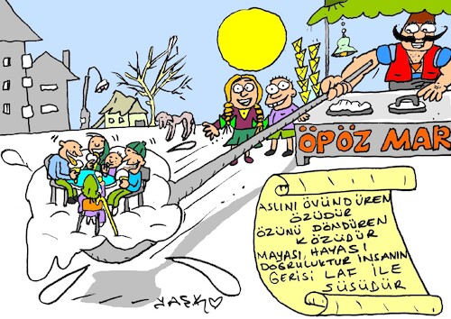 Cartoon: ask (medium) by yasar kemal turan tagged ask