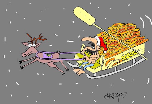 Cartoon: Baker father (medium) by yasar kemal turan tagged baker,father