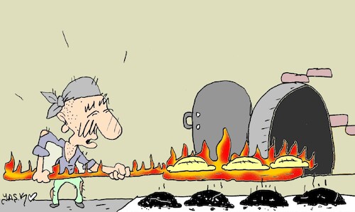 Cartoon: black days (medium) by yasar kemal turan tagged black,days
