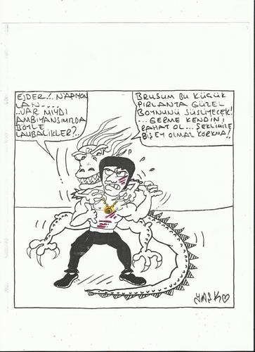 Cartoon: bruce lee (medium) by yasar kemal turan tagged lee,bruce