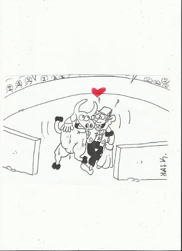 Cartoon: bull (medium) by yasar kemal turan tagged bull
