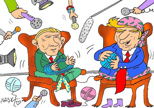 Cartoon: close friends (medium) by yasar kemal turan tagged close,friends