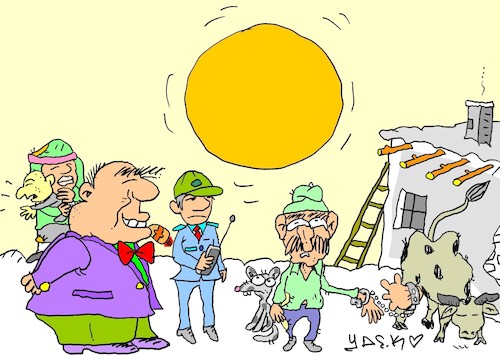 Cartoon: confiscation (medium) by yasar kemal turan tagged confiscation