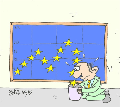 Cartoon: depression (medium) by yasar kemal turan tagged depression,european,union,economy