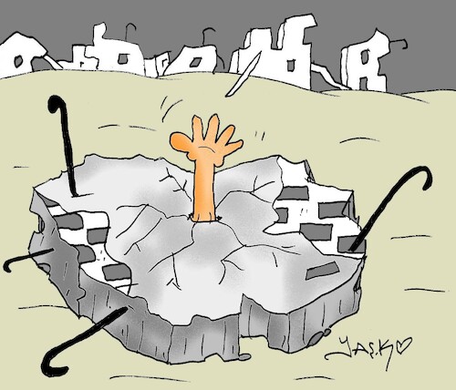 Cartoon: earthquake (medium) by yasar kemal turan tagged earthquake