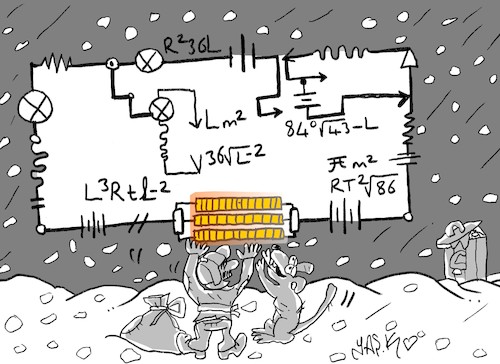 Cartoon: electrical circuit (medium) by yasar kemal turan tagged electrical,circuit
