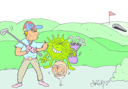 Cartoon: golf (medium) by yasar kemal turan tagged golf