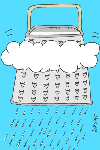 Cartoon: grater (medium) by yasar kemal turan tagged grater,cloud,rain,nature,love