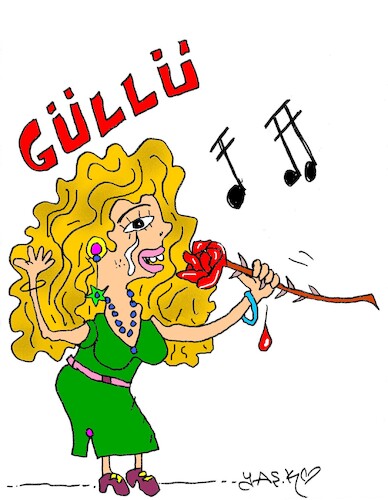 Cartoon: Güllü (medium) by yasar kemal turan tagged güllü