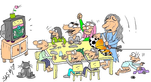 Cartoon: hunger match (medium) by yasar kemal turan tagged hunger,match