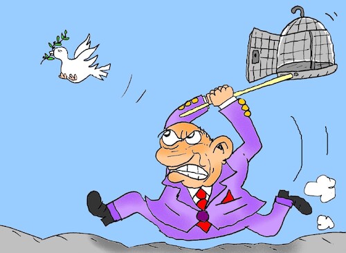 Cartoon: imminent threat (medium) by yasar kemal turan tagged imminent,threat