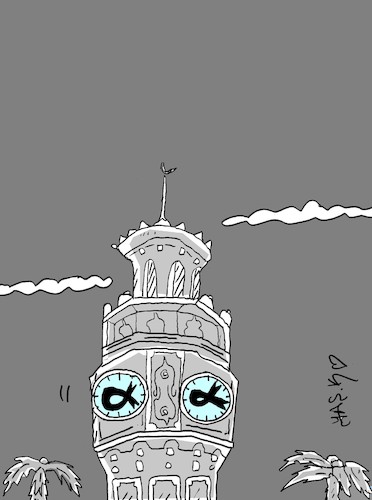 Cartoon: izmir (medium) by yasar kemal turan tagged izmir