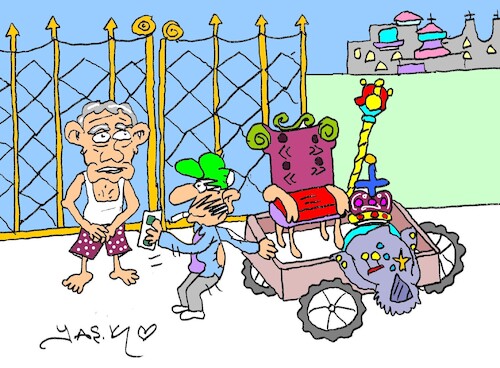 Cartoon: junk dealer (medium) by yasar kemal turan tagged junk,dealer