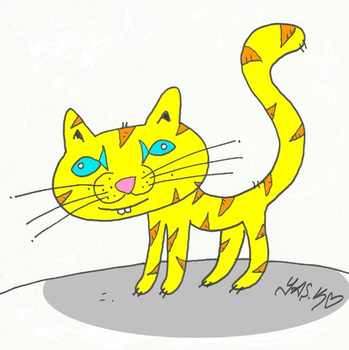 Cartoon: kedi (medium) by yasar kemal turan tagged kedi