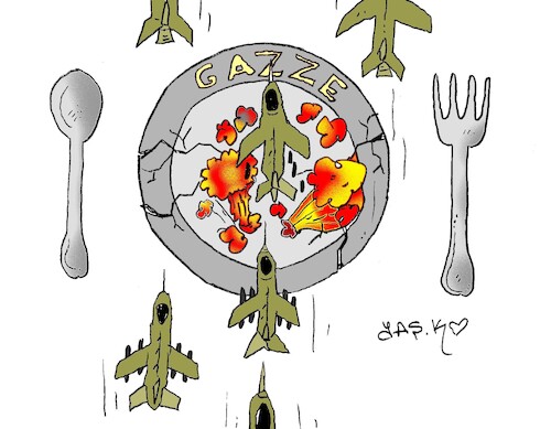 Cartoon: last plate (medium) by yasar kemal turan tagged last,plate