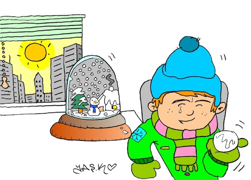 Cartoon: last snow (medium) by yasar kemal turan tagged last,snow