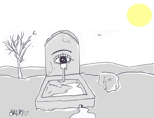 Cartoon: latest source water (medium) by yasar kemal turan tagged latest,source,water