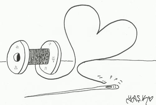 Cartoon: love object (medium) by yasar kemal turan tagged object,love