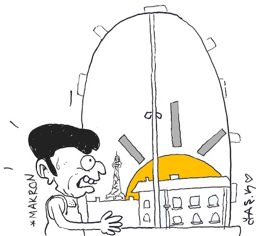 Cartoon: Macron (medium) by yasar kemal turan tagged macron