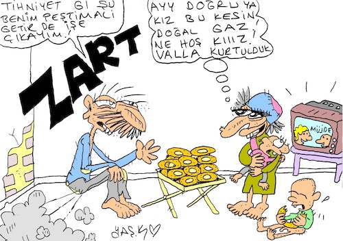 Cartoon: natural gas lie (medium) by yasar kemal turan tagged natural,gas,lie