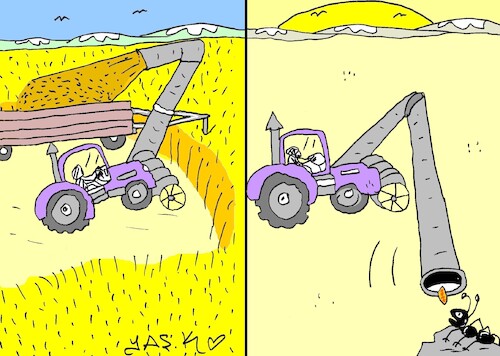 Cartoon: one (medium) by yasar kemal turan tagged one