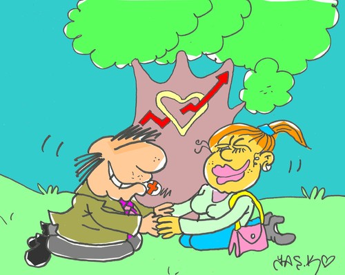 Cartoon: other love (medium) by yasar kemal turan tagged other,love