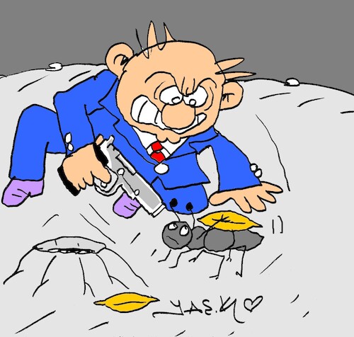 Cartoon: overbearing (medium) by yasar kemal turan tagged overbearing