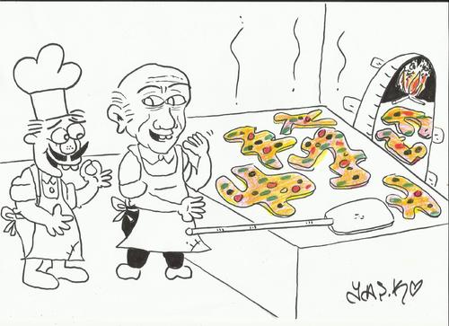 Cartoon: pizzacso (medium) by yasar kemal turan tagged pablo,pizzapitch,picasso,pizza