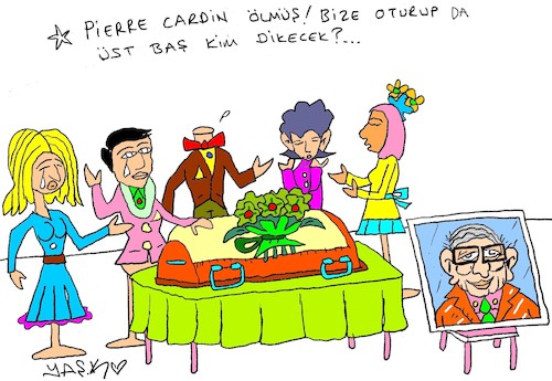 Cartoon: Pierre Cardin (medium) by yasar kemal turan tagged pierre,cardin