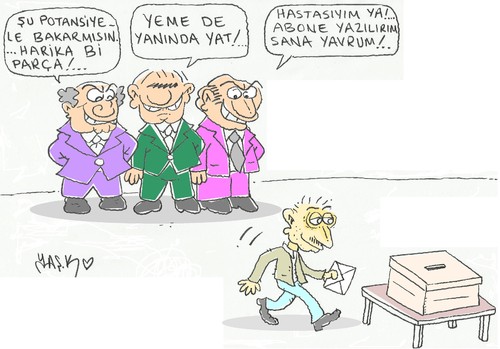 Cartoon: pure voter (medium) by yasar kemal turan tagged pure,voter