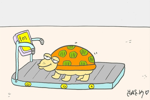 Cartoon: record (medium) by yasar kemal turan tagged turtle,record