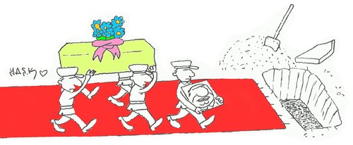 Cartoon: red road (medium) by yasar kemal turan tagged red,road
