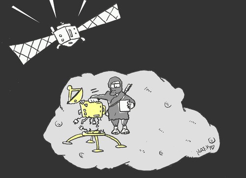 Cartoon: Rosetta (medium) by yasar kemal turan tagged rosetta