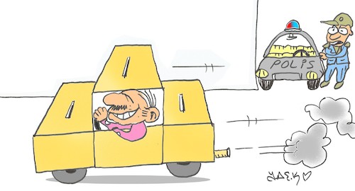 Cartoon: speed is bad (medium) by yasar kemal turan tagged speed,is,bad