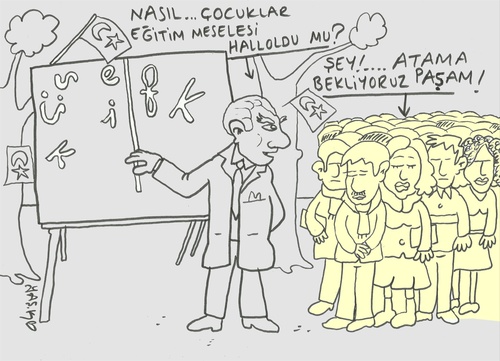 Cartoon: teachers-unemployed (medium) by yasar kemal turan tagged teachers