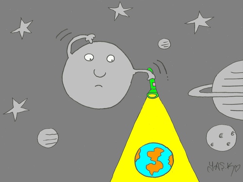 Cartoon: sun (medium) by yasar kemal turan tagged space,world,sun,fault,technical