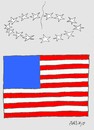 Cartoon: crisis (small) by yasar kemal turan tagged crisis us america economy finance flag