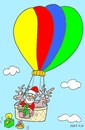 Cartoon: easy (small) by yasar kemal turan tagged easy,love,father,christmas,balloon,gifts