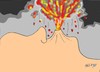 Cartoon: Grimsvötn volcano (small) by yasar kemal turan tagged grimsvötn,volcano,space,world,europe,iceland,disaster