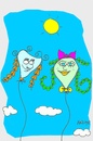 Cartoon: high-love (small) by yasar kemal turan tagged love,kite