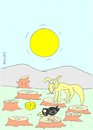 Cartoon: human factor (small) by yasar kemal turan tagged human,factor,fox,crow,cheese,nature,love