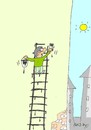 Cartoon: ladder (small) by yasar kemal turan tagged ladder,paint,imagination