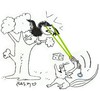 Cartoon: lazer-modern (small) by yasar kemal turan tagged lazer,modern