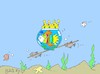Cartoon: life in the water (small) by yasar kemal turan tagged life,in,the,water