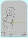 Cartoon: rebellion-line man (small) by yasar kemal turan tagged line,man,simple,needle,yarn,suicide,rebellion